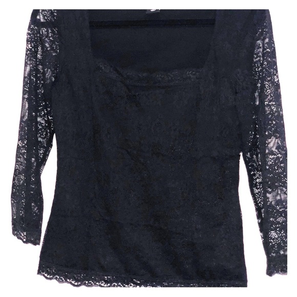 Black Lace Blouse - Picture 1 of 3